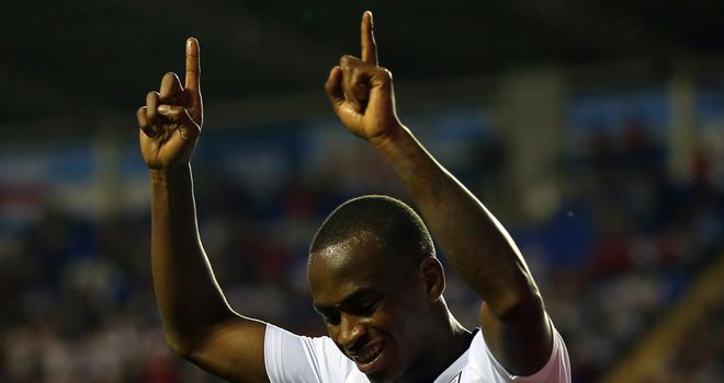 Saido Berahino: Celebrates his goal for England