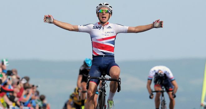 Simon Yates: Triumphed at the summit of Haytor during the Tour of Britain