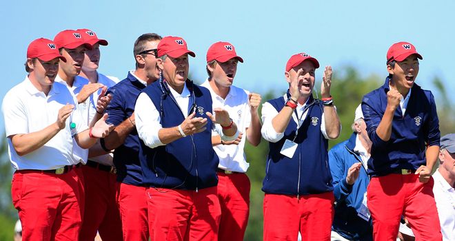 Captain Jim Holtgrieve and his US team had plenty to cheer in the afternoon.