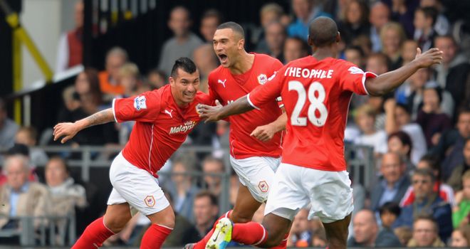 Steven Caulker: Celebrates putting Cardiff ahead