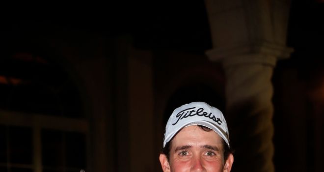 Chesson Hadley: Celebrates winning the Web.com Tour Championship