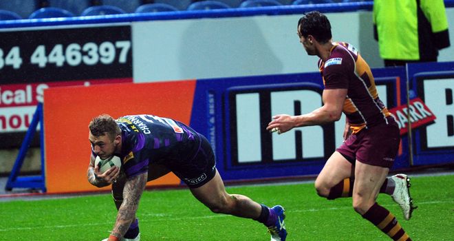 Josh Charnley (L): Scored two tries in Wigan's victory at John Smith's Stadium