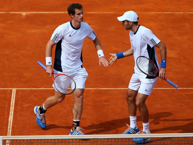Andy Murray and Colin Fleming celebrate