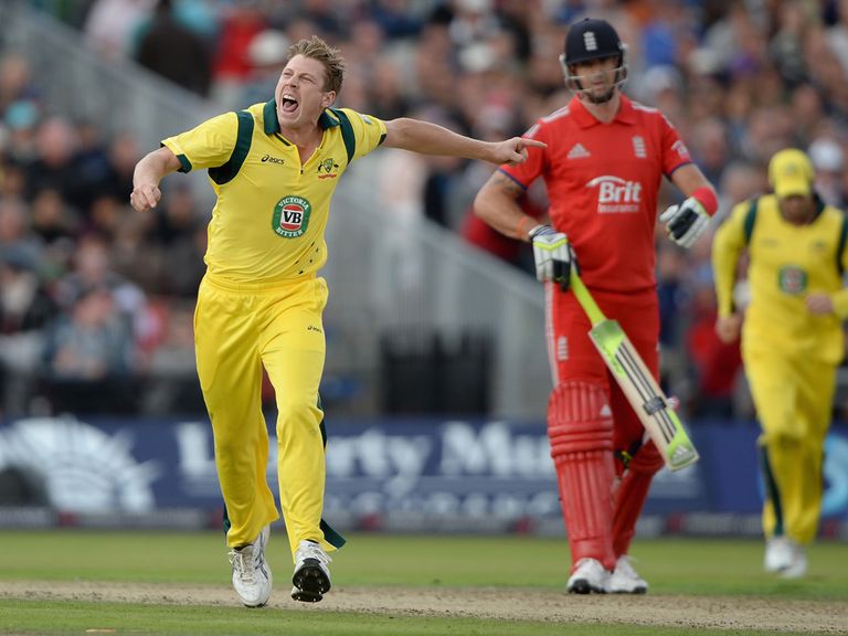 James Faulkner in action at Old Trafford