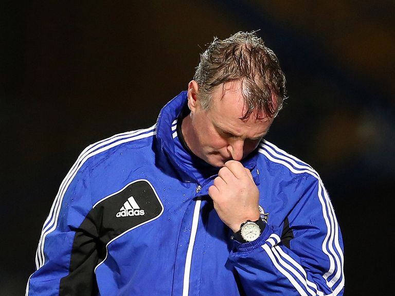 Michael O'Neill: Watched his side lose to Portugal