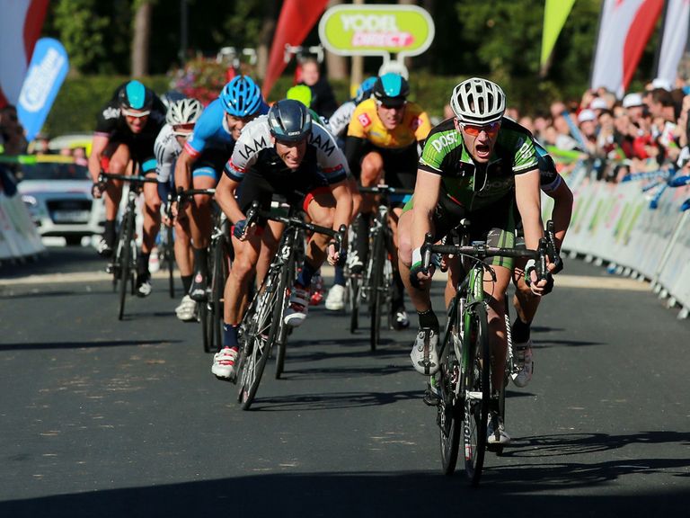 Sam Bennett races to victory.