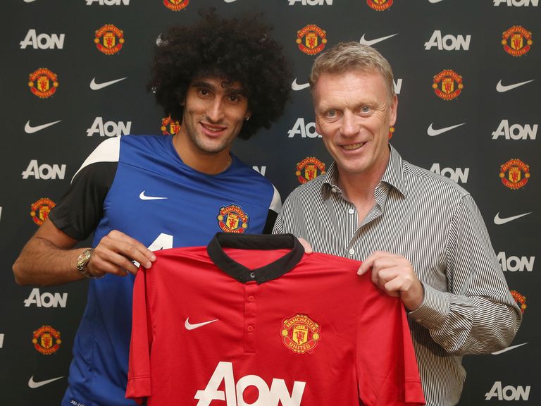 Marouane Fellaini and David Moyes: Reunited at United