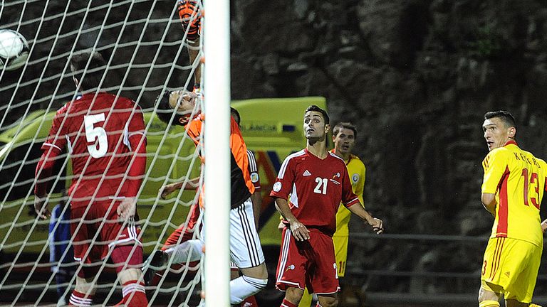 Claudiu Keseru: Nets the opener for Romania