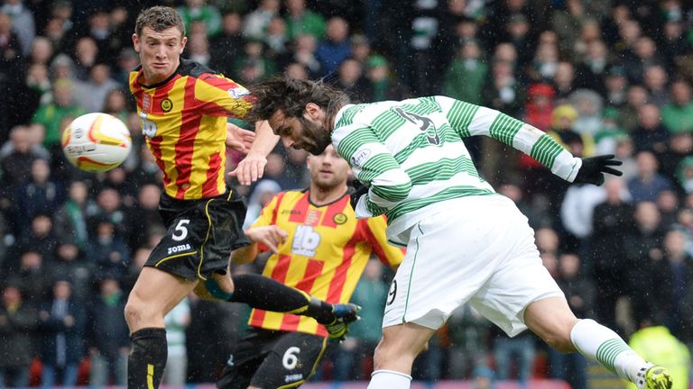 Georgios Samaras: Heads Celtic into an early lead against Partick Thistle