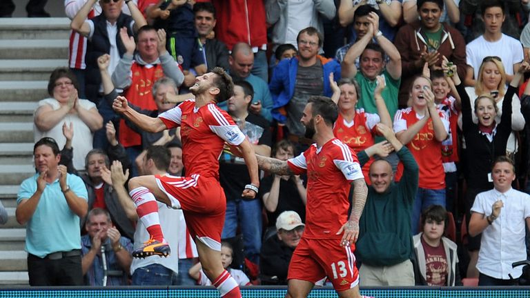 Adam Lallana: Celebrates goal for Southampton