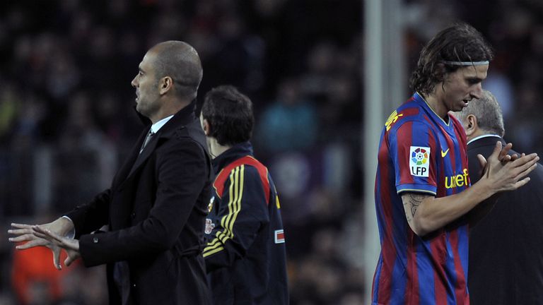 Pep Guardiola and Zlatan Ibrahimovic: Backs are turned after relationship turned sour