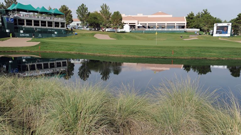 A general view of the 18th hole at TPC Summerlin