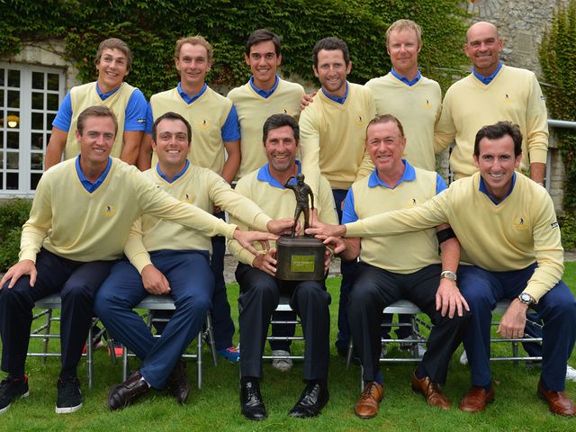 The Continental Europe team, pictured with the Seve Trophy