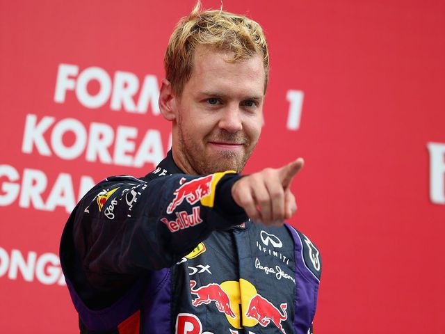 Vettel celebrates his latest success