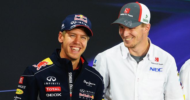 Plenty to smile about for Vettel and Hulkenberg at the moment