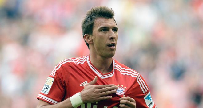 Mario Mandzukic: Celebrates after scoring for Bayern Munich