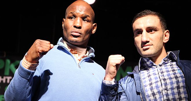 Bernard Hopkins (L): Will defend his IBF light-heavyweight against Karo Murat
