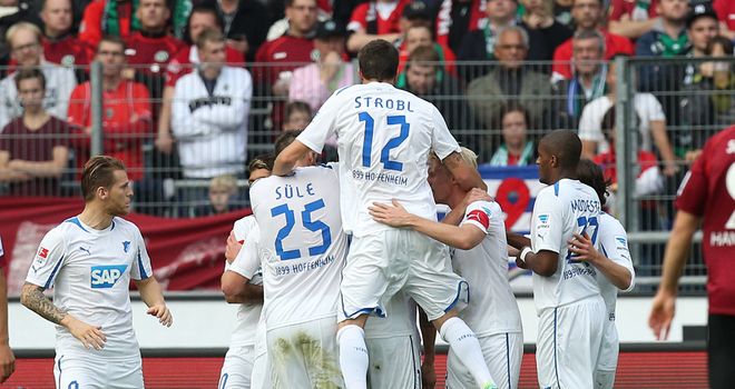 Sejad Salihovic of Hoffenheim celebrates