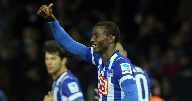 Adrian Ramos celebrates after scoring the only goal