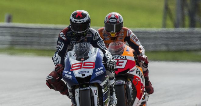 Title rivals Jorge Lorenzo and Marc Marquez - unable to practice on Friday