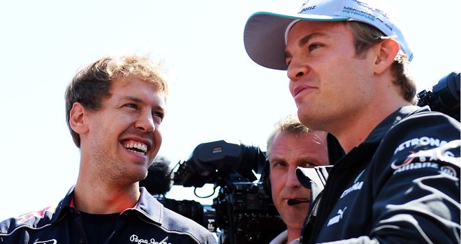 Sebastian Vettel and Nico Rosberg