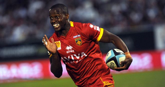 Wandile Mjekevu: scored two of Perpignan's four tries