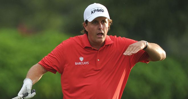 Phil Mickelson in action during the CIMB Classic pro-am