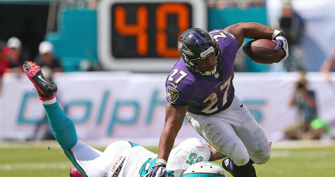 Ray Rice: Ran in for two touchdowns from close range