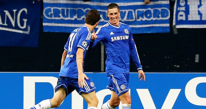 Fernando Torres scores twice to give Chelsea a 3-0 win over Schalke