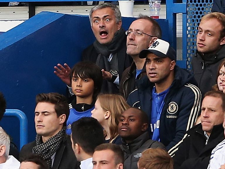 Jose Mourinho: Frustrated when forced to sit among the fans