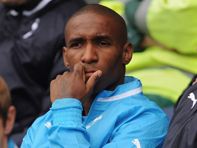 Jermain Defoe: Looking on from the Tottenham bench