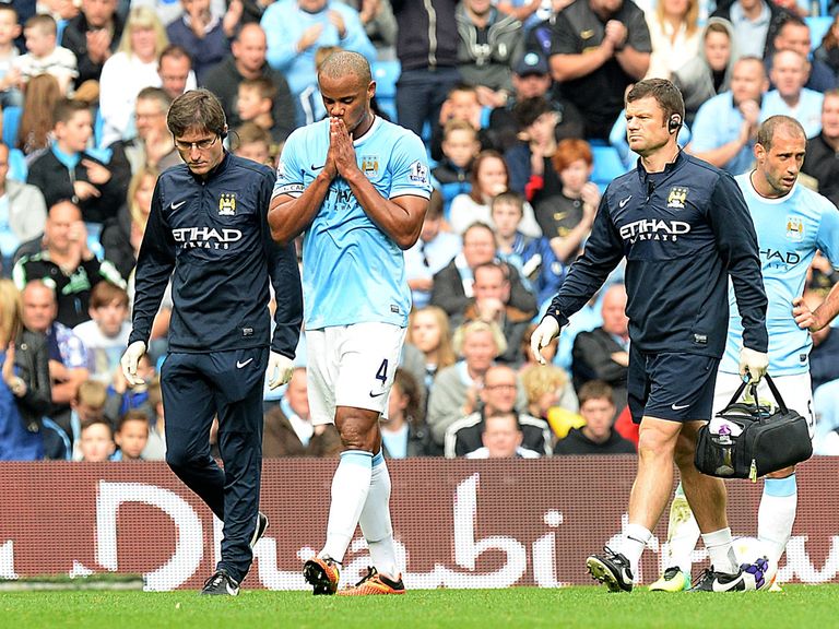 Vincent Kompany: Limped off at the weekend