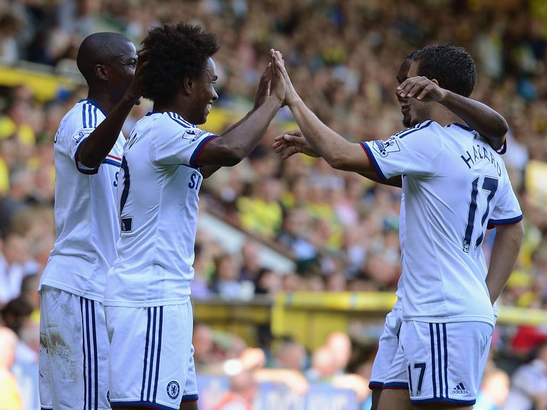 Willian: Netted his first Chelsea goal against Norwich