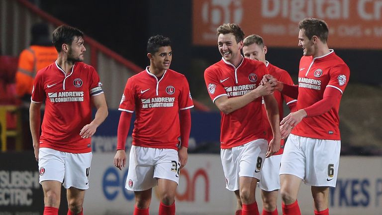Dale Stephens: Celebrates his goal for Charlton