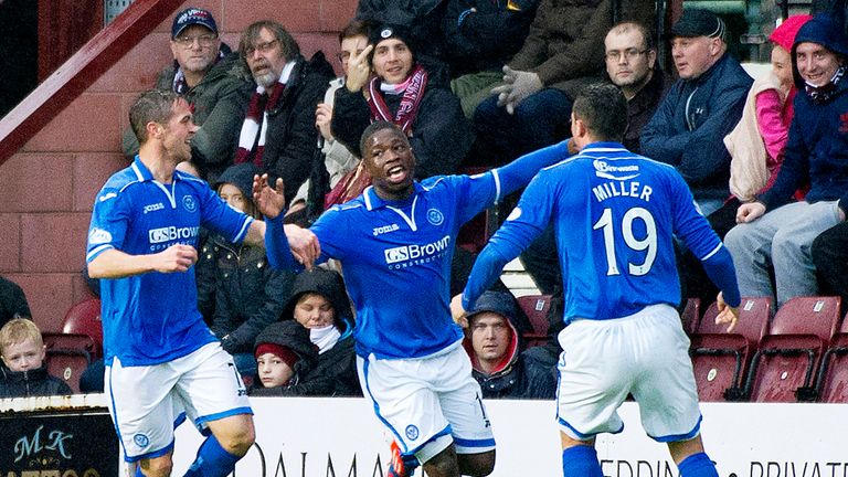 Nigel Hasselbaink: Celebrates his opener