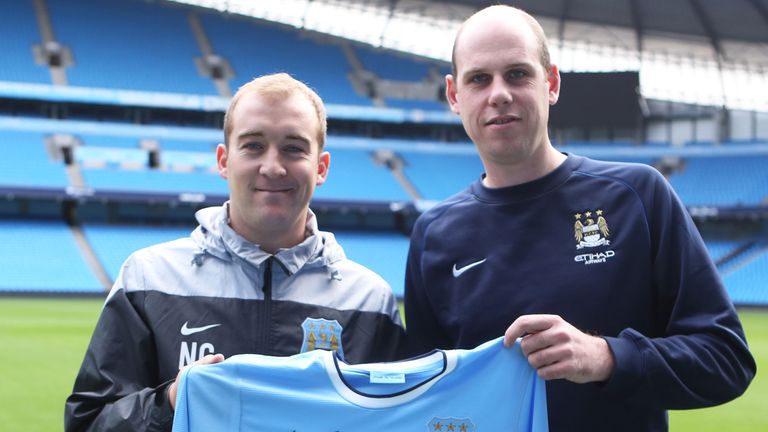 Nick Cushing (left) and Leigh Wood (pic courtesy of Manchester City)