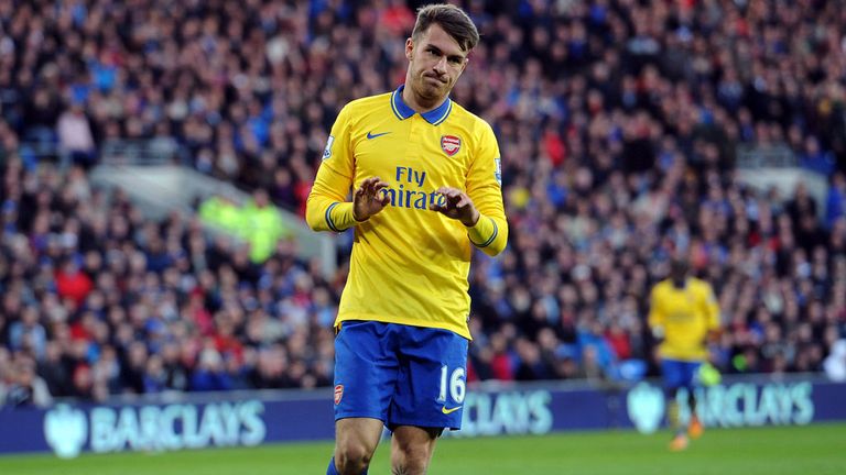 Aaron Ramsey: Bagged a brace at the home of his former employers