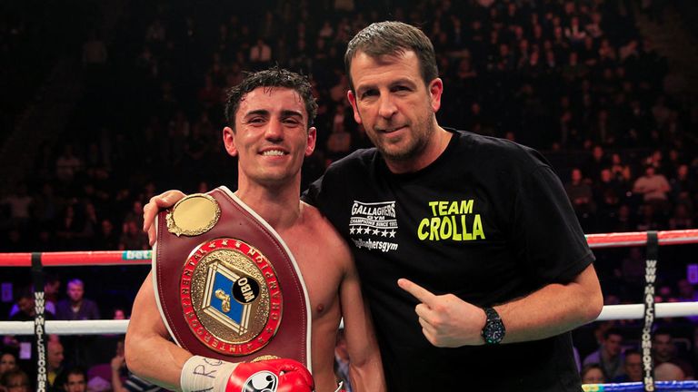 Anthony Crolla with trainer Joe Gallagher