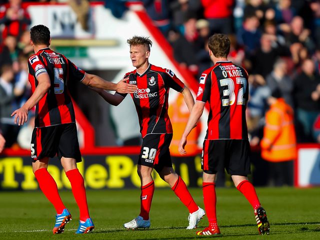 Matt Ritchie (centre) got Bournemouth's first goal