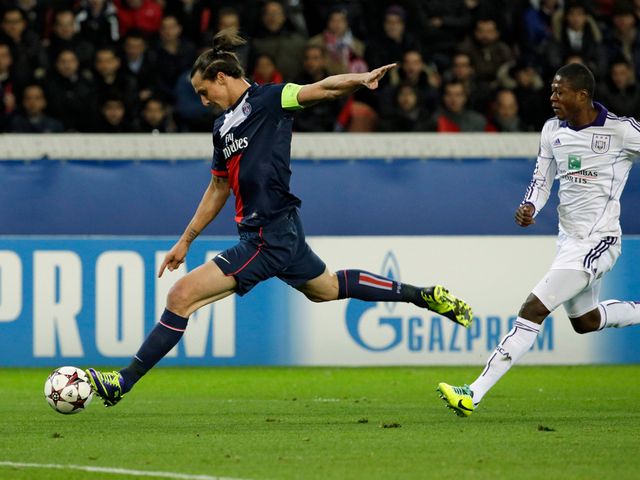 Zlatan Ibrahimovic in action for PSG