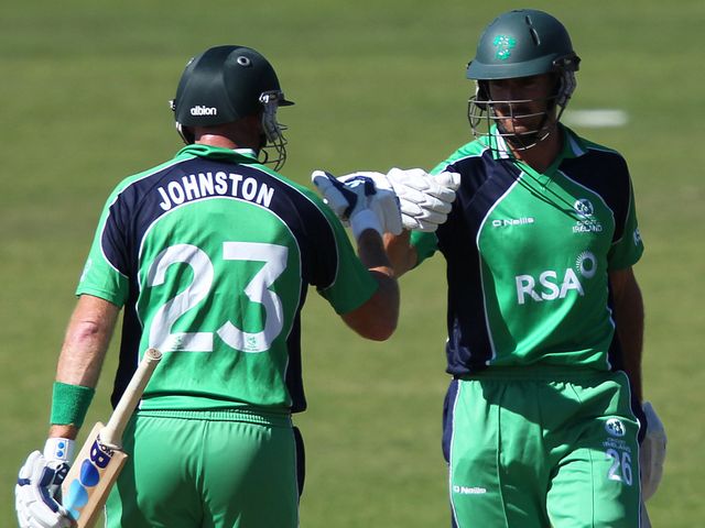 Trent Johnston (left): Smashed 62 off 32 balls