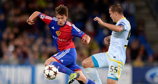 Valentin Stocker: Takes the ball away from Alexandru Bourceanu