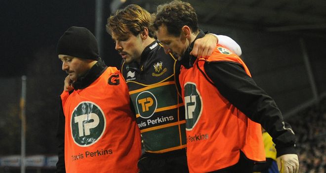 Ben Foden: Had to be helped off after suffering knee injury against Newcastle