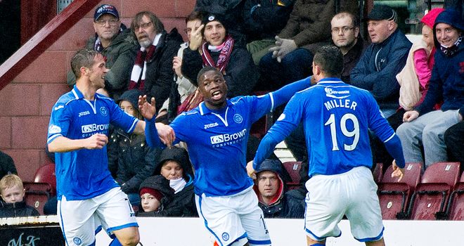 Nigel Hasselbaink: Celebrates his opener