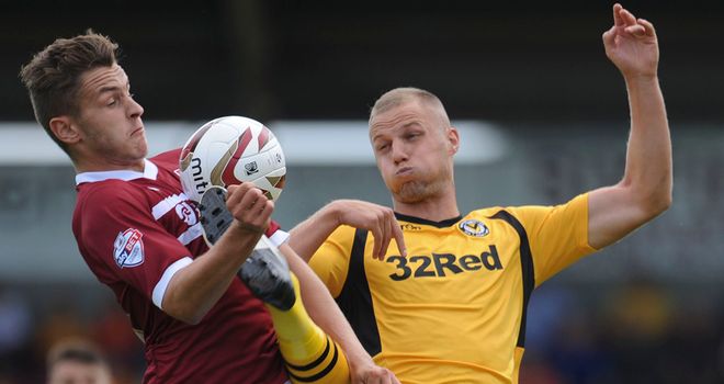 Harry Worley (right): On the scoresheet for Newport