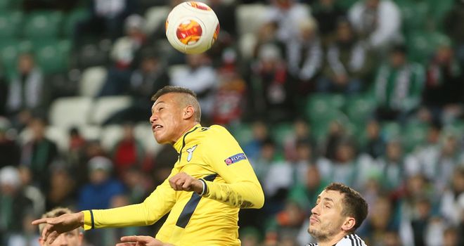 Brayan Perea: Scores for Lazio against Legia Warsaw