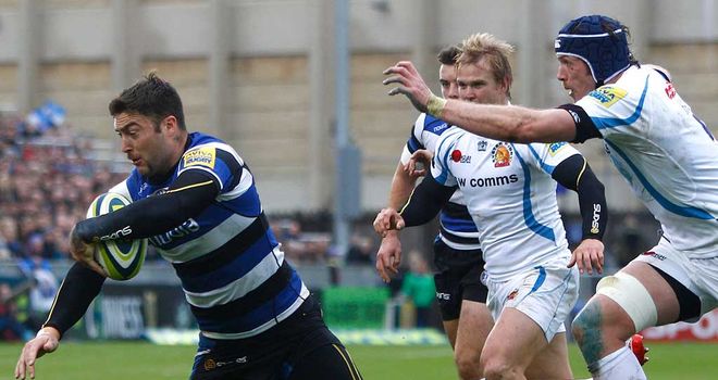 Matt Banahan evades the Exeter defence
