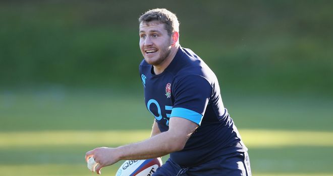 Ben Morgan: Takes part during an England training at Pennyhill Park