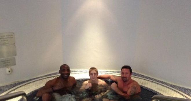Jack Bateson: Unwinds with Johnny Nelson and his father after a tough week's training