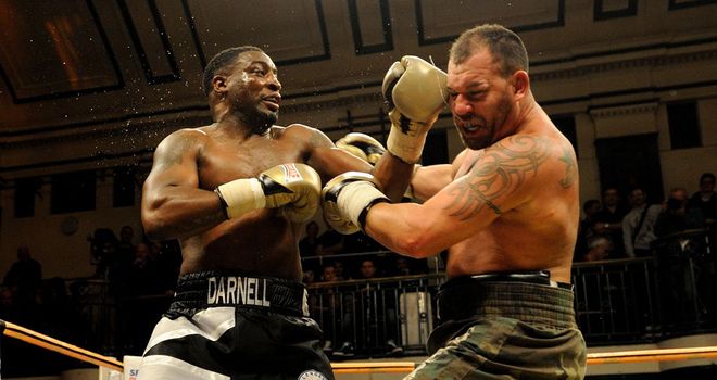 Michael Sprott lands a left hook on Jason Gavern in the final
